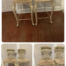French Country Style Metal  Bar Stool
