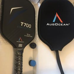 Pickleball Paddles, USAPA Approved Pickleball Paddle Set Pro | 3K Raw Carbon Fiber Textured Surface with High Grit & Spin, 16mm Durable T700SC Carbon 