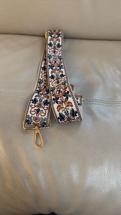 Embroidered Wide Purse Strap, Adjustable