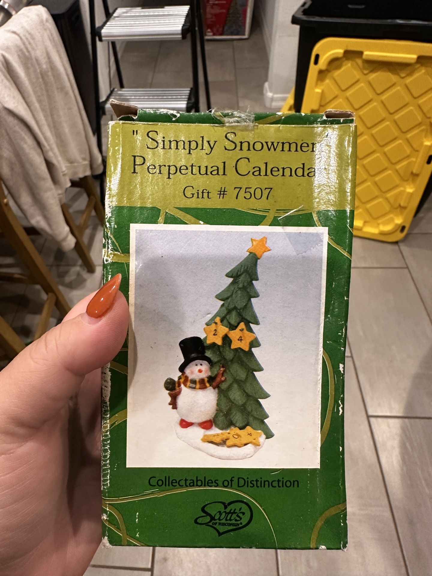 Vintage snowman Christmas Calendar
