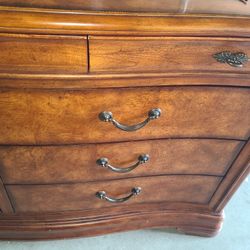 Wood Dresser with Mirror