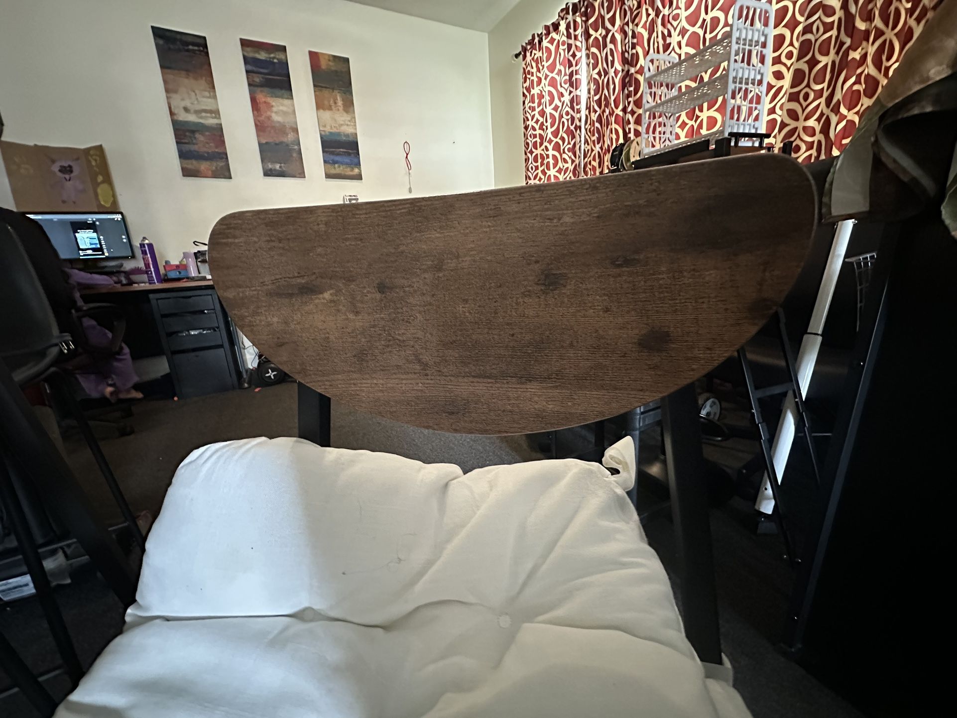 Dining room table set with two chairs