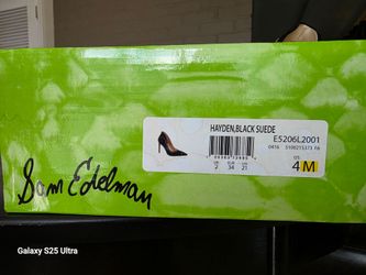 Sam Edelman Hayden Black Suede Heels Size 4