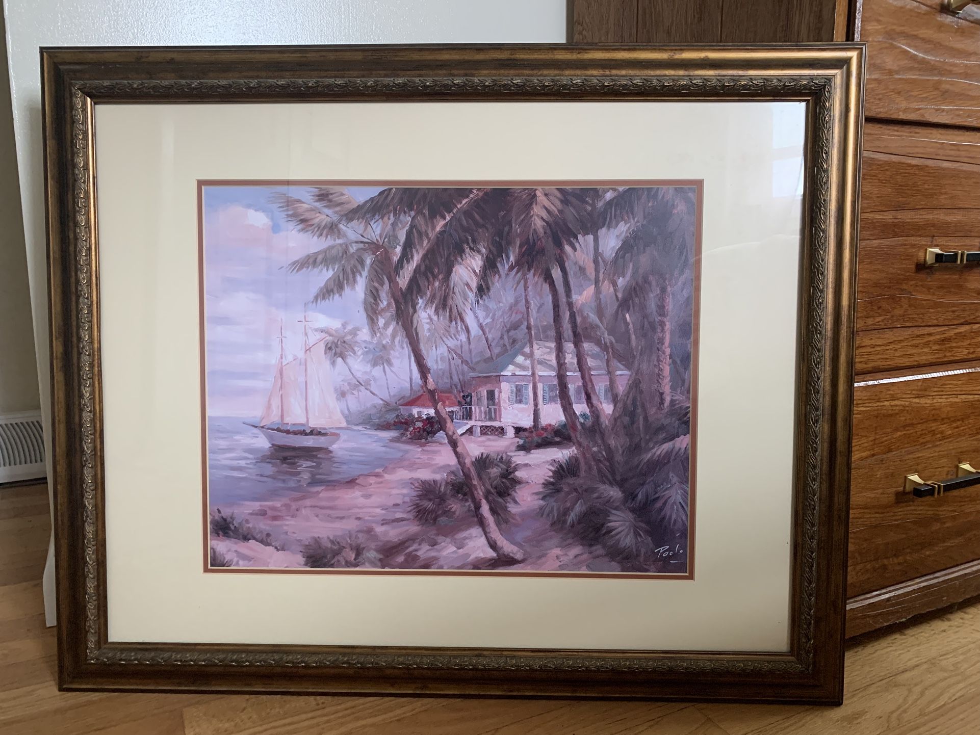 Beautiful Bronze Framed Picture