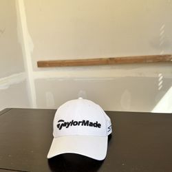 TaylorMade Tour Radar Golf Cap in white.  Used