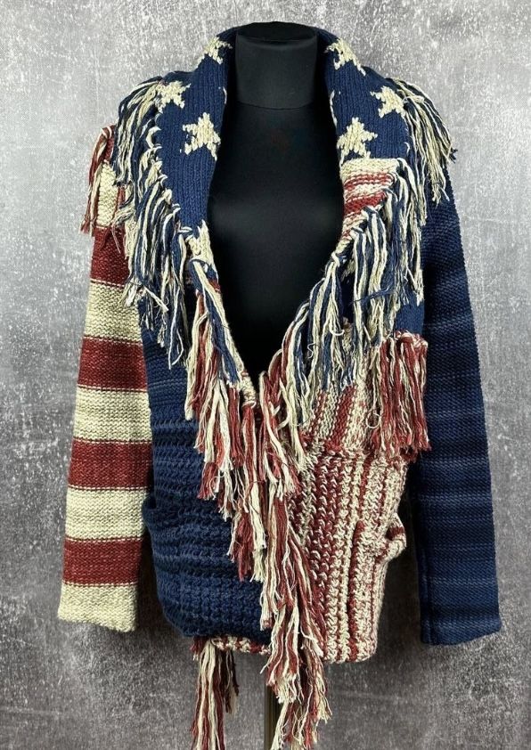 vintage American Flag Cardigan