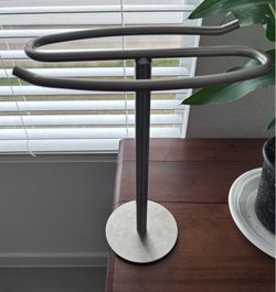 Brushed Nickel Hand Towel Stand