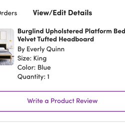 Wayfair 🛏 King Size Bed Frame – Great Condition!