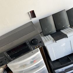 RCA RV 3681 F receiver, audio and video, surround with three speakers.