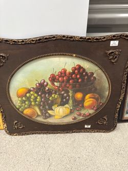 Vintage Fruit Still Life Framed Wall Art