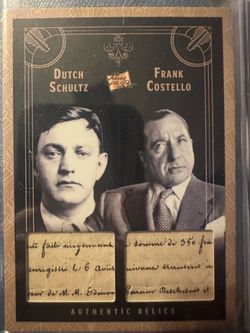 2024 Pieces of a Past Dutch Schultz/Frank Costello  Relic Card