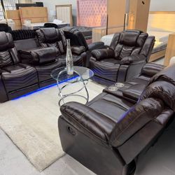 Brand new reclining sofa, delivery available.