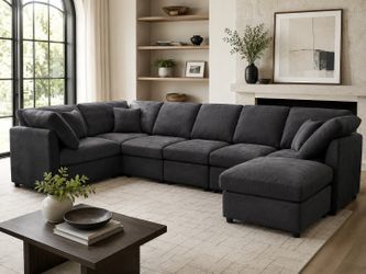 BRAND NEW Dark Grey SECTIONAL SOFA WITH FREE DELIVERY PAY UPON ARRIVAL