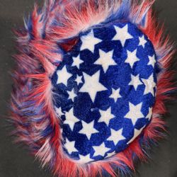Red White Blue Fuzzy Festival Hat ⭐ 4th of July / Rave / Patriotic Costume