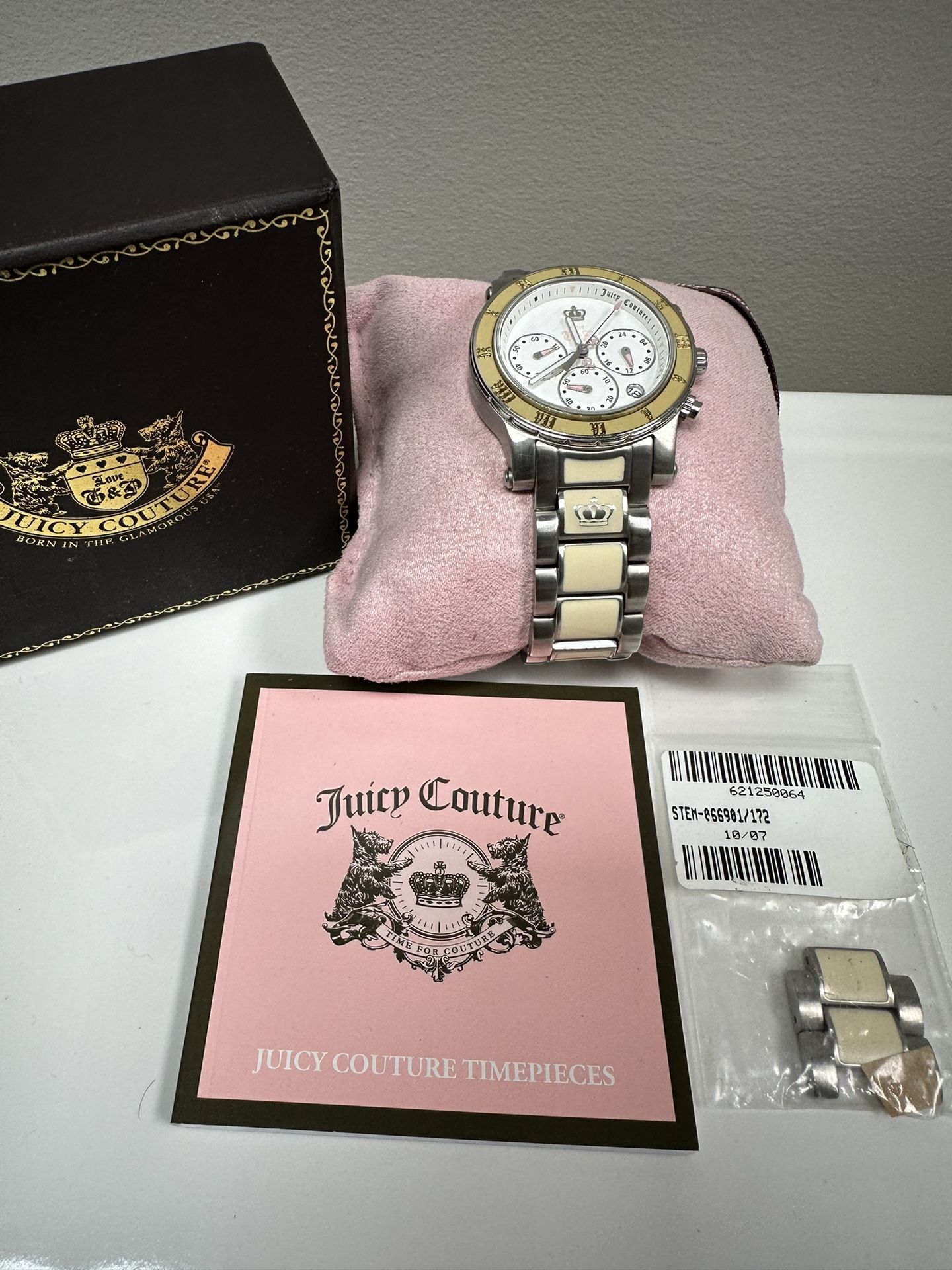 Juicy Couture stainless steel with ivory enamel watch. Made  display picture 3