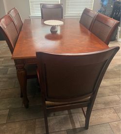 Solid wood dining table