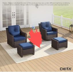 ❤️‍🔥 CHITA 4 EN Pieces Swivel Wicker Patio Furniture Set, Outdoor Conversation Set$449