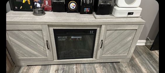Belleze Electric Fireplace TV Stand Console