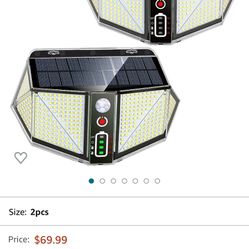 Patio Motion Sensor Solar Wall Light 2 in the box Solar wall light indoor outdoor Water resistant 7500k 280Lm Covers area radius 5-8m