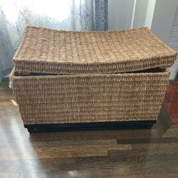 wicker box for storage/organizer