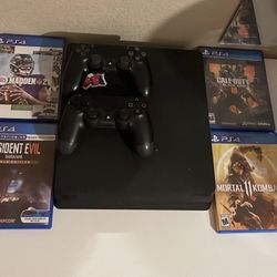 Ps4 500GB With 7 Games 2 Controller 2 Cable 