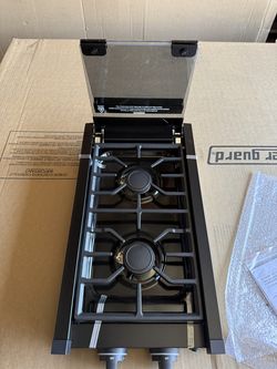 Greystone Propane RV Cooktop with Glass Cover - 2 Burners - Black 2023045680