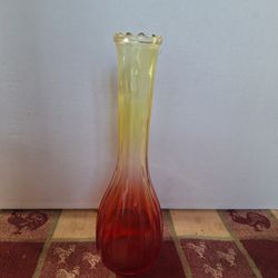 VINTAGE AMBERINA GLASS BUD VASE