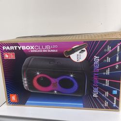 Jbl Party Box Club120 In Original Box Open Box With Microphone Battery We Open The Box To Test Condition.