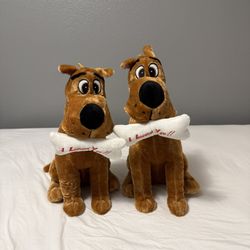 "I Looove you"SCOOBY DOO plush stuffed toy bone animal 22"