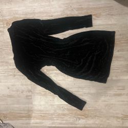 Black velvet dress