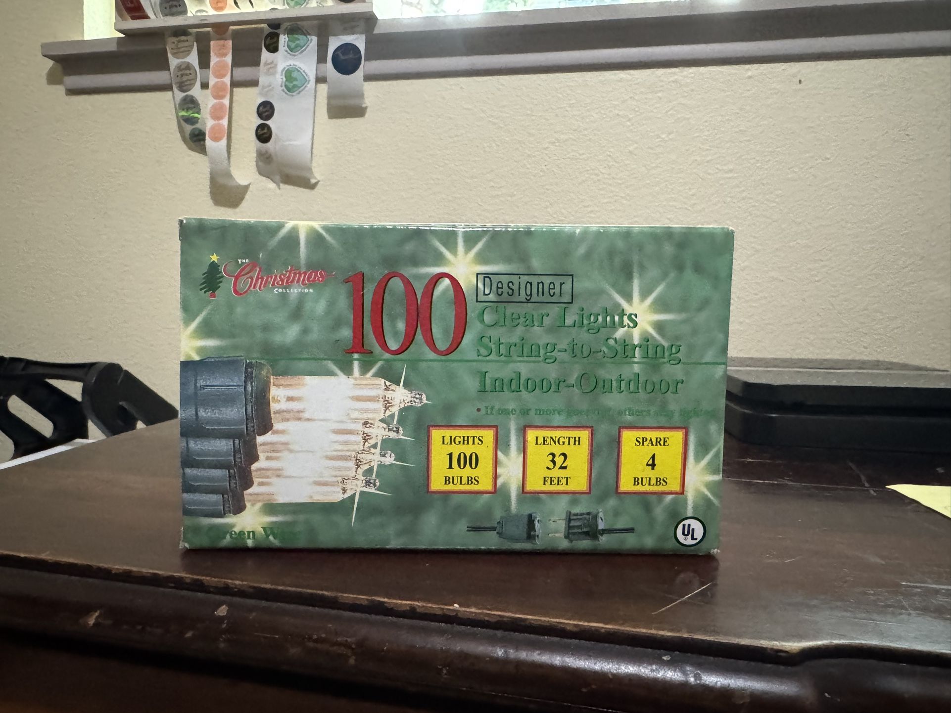 Michaels Stores Christmas Lights Clear 100ct 32ft Indoor Outdoor 253350