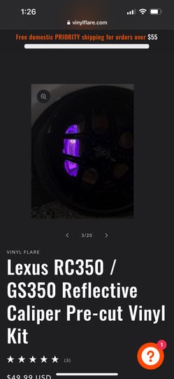 Lexus RC350 Caliper Pre-cut Vinyl Kit
