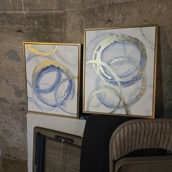 2 BEAUTIFUL FRAMED ART PICTURES 