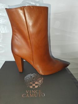 Vince Camuto Tan Leather Heeled Ankle Boot Woman's Size 9 -$45