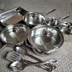 New Stainless Steel Cookware Set
