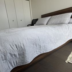 Bed frame+ Headboard + Night Stand For Sale 