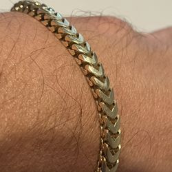 Man’s Wheat Style Bracelet 14k