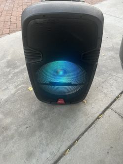 Ridgeway QS-3715BR Profesional 3600 mAh Batería Recargable Exterior Portátil PA Altavoz Inalámbrico Bluetooth con FM Radio AUX Luz LED P.M.P.O 3000W