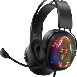 FLASH SALE RYR USB Gaming Headset for PC, PlayStation Gaming Headphones with Noise Cancelling Microphone RGB