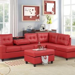 Sectional With Ottoman 