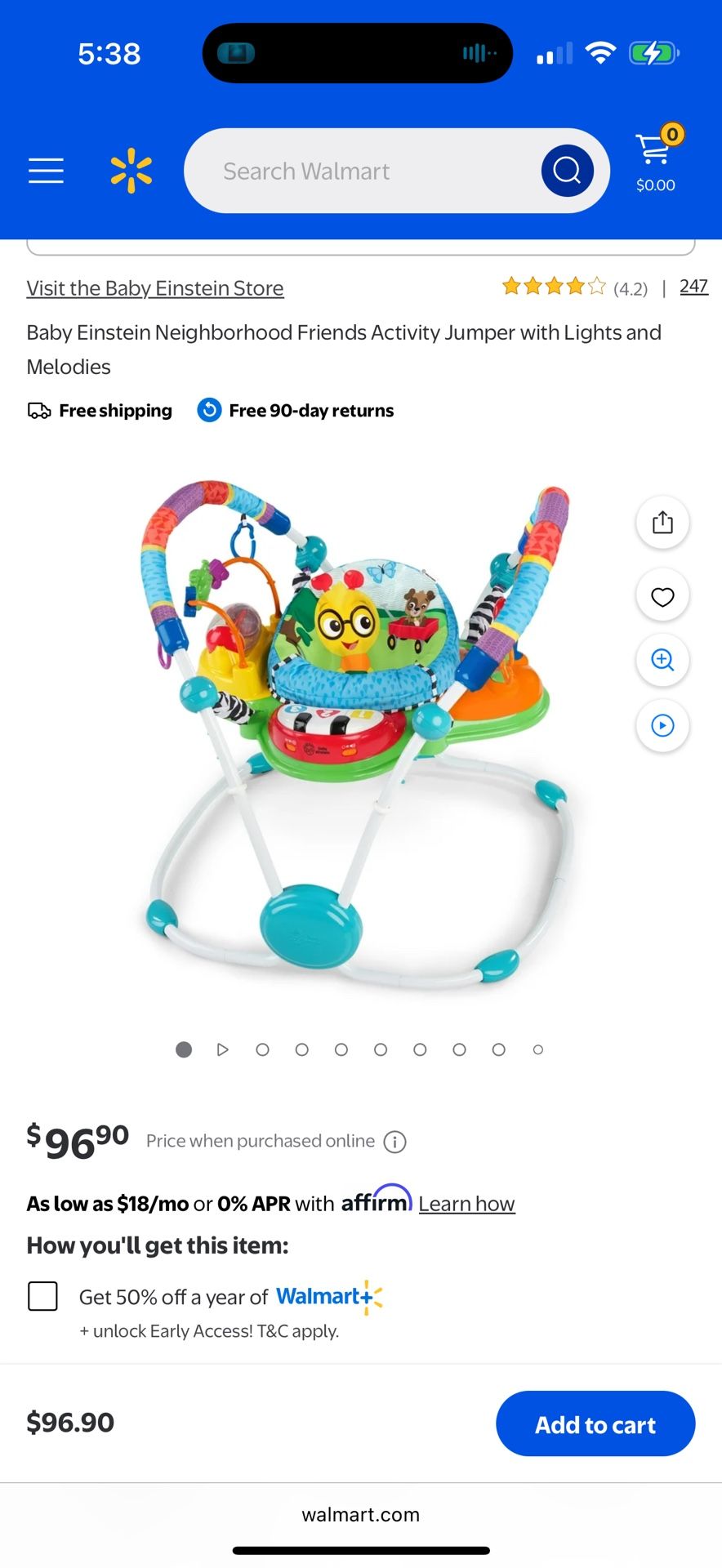 Baby Einstein activity jumper