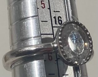 Vintage Sterling Silver Ring, Nice Sparkly Oval Stone Design, Size 6, Nice Design, Quality, Jewelry, Accessory, Stamped 925, Clothing, 1168, Engagemen