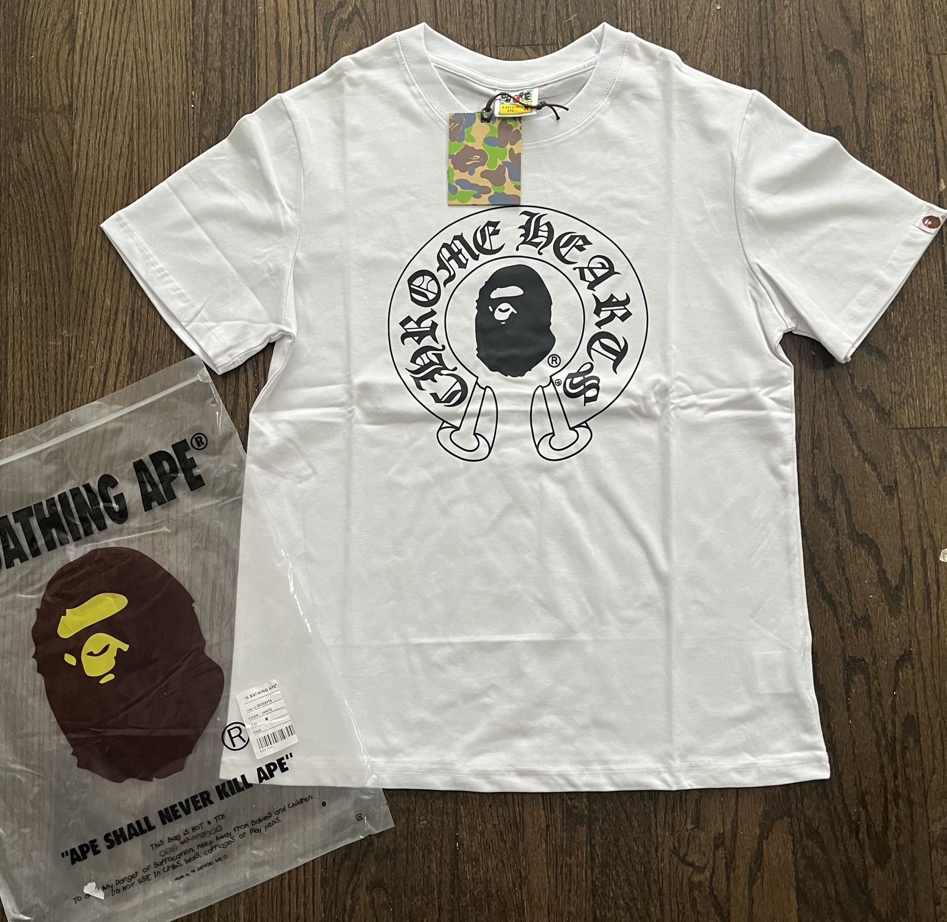 Bape x Chrome Hearts White Tshirt