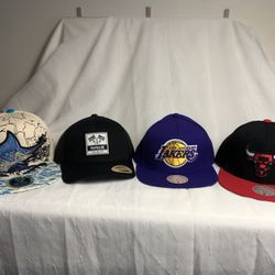 5 Brand New Hats. Mitchell And Ness and More. 
