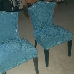 2 Fancy Chairs Teal
