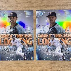 2025 Bowman Chrome CAM SMITH Greatness Loading RC Refractor Insert Lot x 2 Astros 