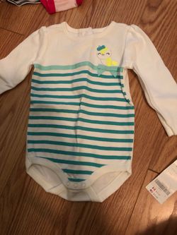 New with tags Gymboree long sleeves onesie teal yellow bird
