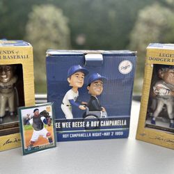 3 Dodger Bobbleheads  