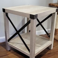 2 Rustic Farmhouse X-Frame Side tables