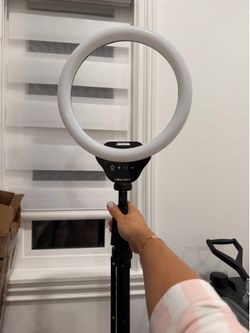 Sensyne Ring Light with Stand, 50" Phone Tripod for iPhone & Android, LED Ring Light with Remote, 3 Color Modes & 10 Brightness Levels for TikTok, Zoo